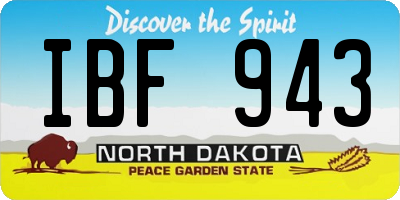 ND license plate IBF943