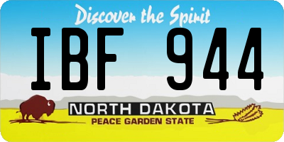 ND license plate IBF944