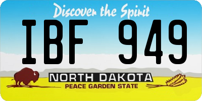 ND license plate IBF949