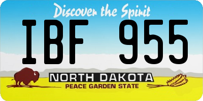 ND license plate IBF955