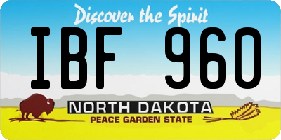 ND license plate IBF960