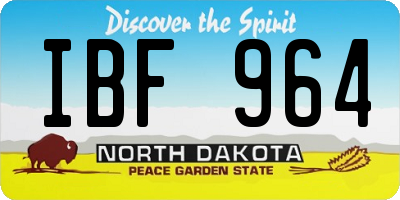 ND license plate IBF964
