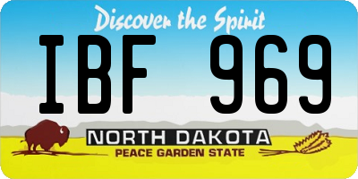 ND license plate IBF969