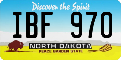 ND license plate IBF970