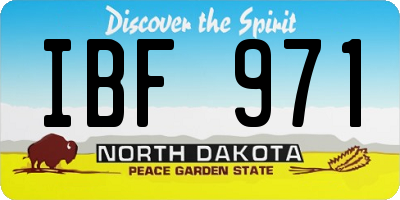 ND license plate IBF971