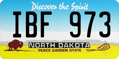 ND license plate IBF973