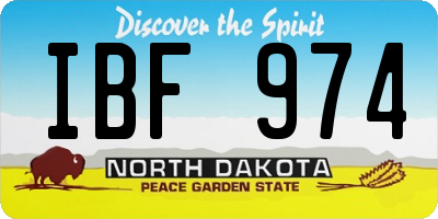 ND license plate IBF974