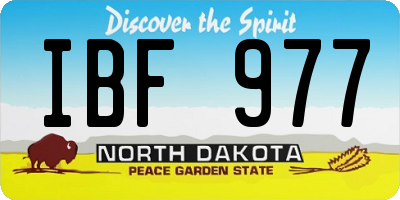 ND license plate IBF977