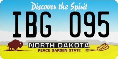 ND license plate IBG095