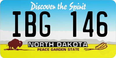 ND license plate IBG146