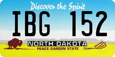ND license plate IBG152