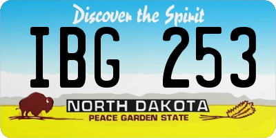 ND license plate IBG253