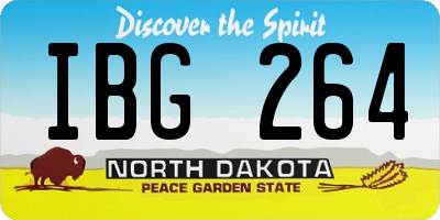 ND license plate IBG264