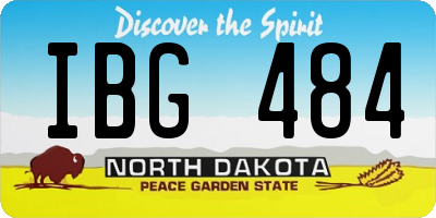 ND license plate IBG484