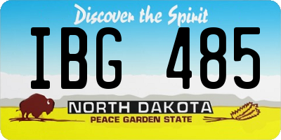 ND license plate IBG485