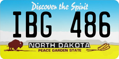 ND license plate IBG486