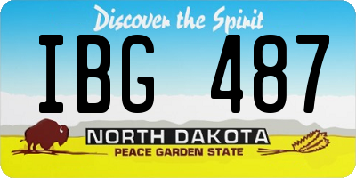 ND license plate IBG487