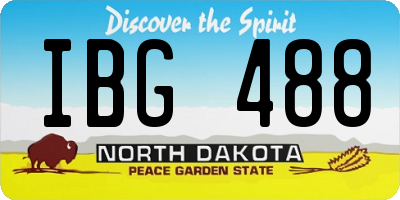 ND license plate IBG488