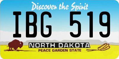ND license plate IBG519