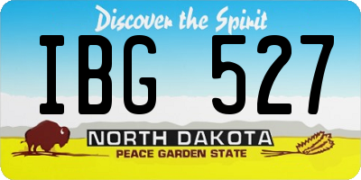ND license plate IBG527