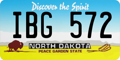 ND license plate IBG572