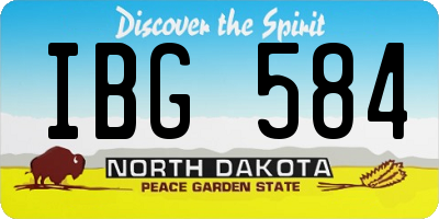 ND license plate IBG584
