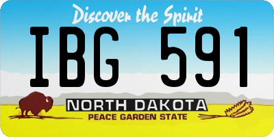 ND license plate IBG591