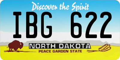ND license plate IBG622