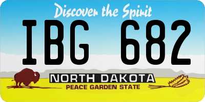 ND license plate IBG682