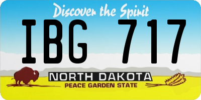 ND license plate IBG717