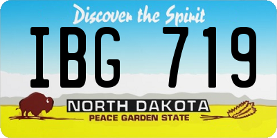 ND license plate IBG719