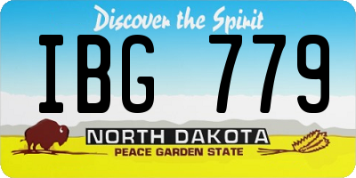 ND license plate IBG779