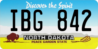 ND license plate IBG842