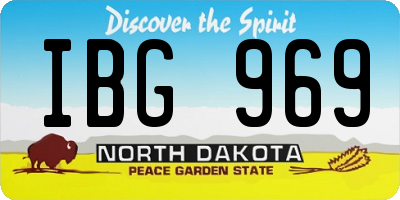 ND license plate IBG969
