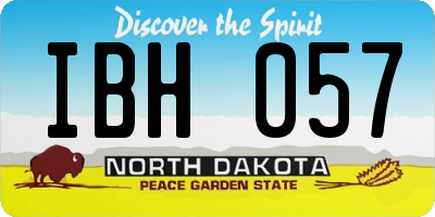 ND license plate IBH057