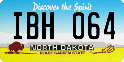 ND license plate IBH064