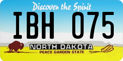 ND license plate IBH075