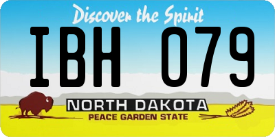 ND license plate IBH079