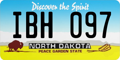 ND license plate IBH097