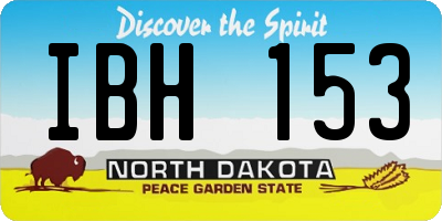 ND license plate IBH153