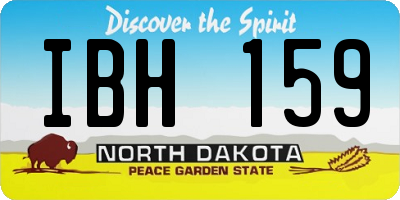 ND license plate IBH159