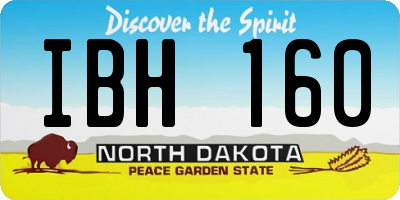 ND license plate IBH160