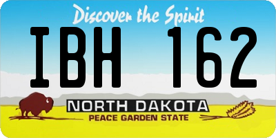 ND license plate IBH162