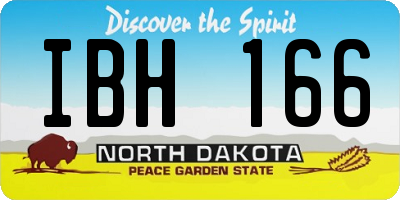 ND license plate IBH166