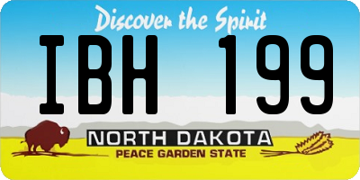ND license plate IBH199