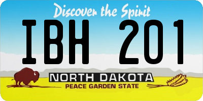 ND license plate IBH201
