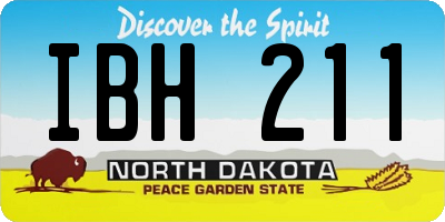 ND license plate IBH211