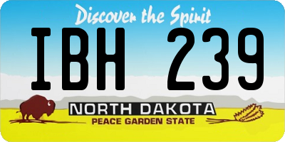 ND license plate IBH239