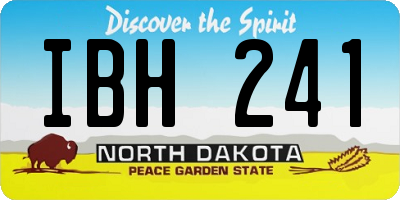 ND license plate IBH241
