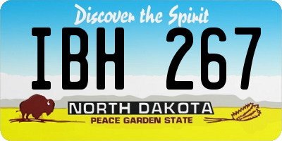 ND license plate IBH267